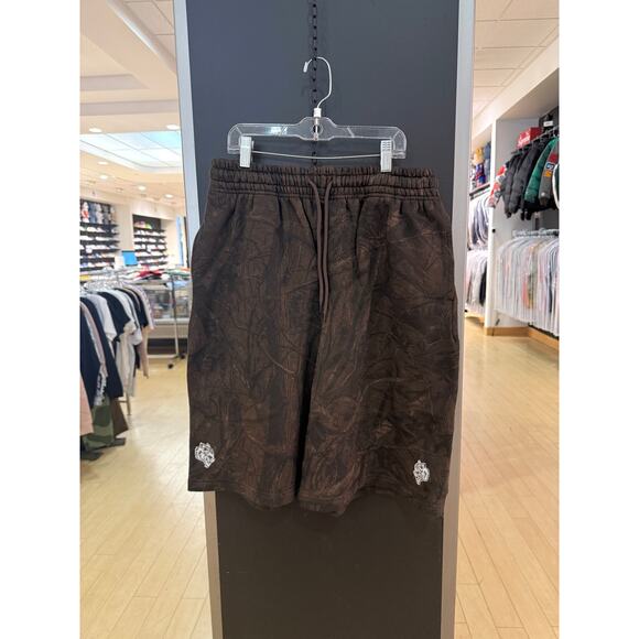 Darc Sport Wolves Dual Oversized Osiris Sweat Shorts Brown Driftwood Forest Camo